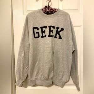 TOPSHOP TOP SHOP GEEK crew neck sweatshirt EUC M/L